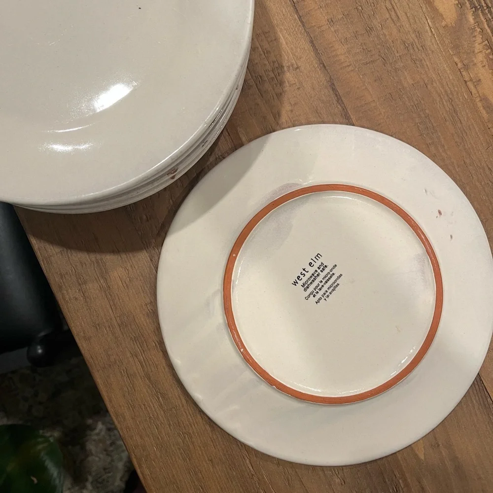 Set of 6 West Elm Terracotta Side Plates